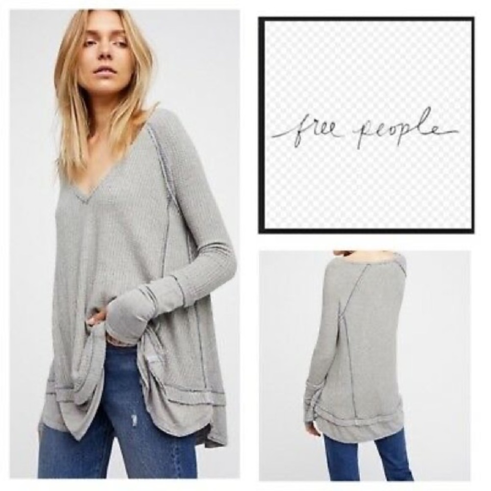 Free People Laguna Thermal Waffle Top